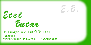 etel butar business card